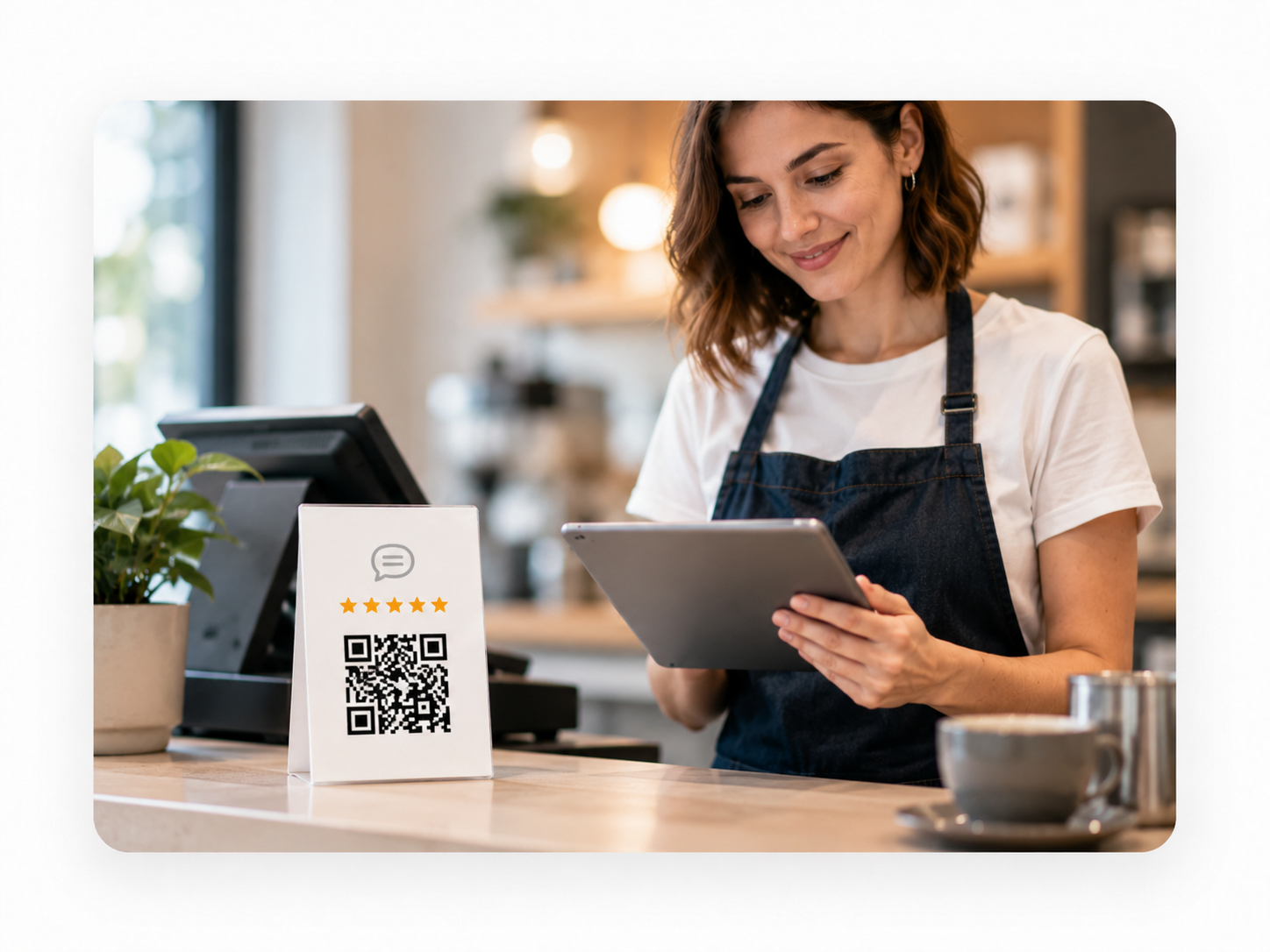 QR yorum kartı kullanımı görünümü
